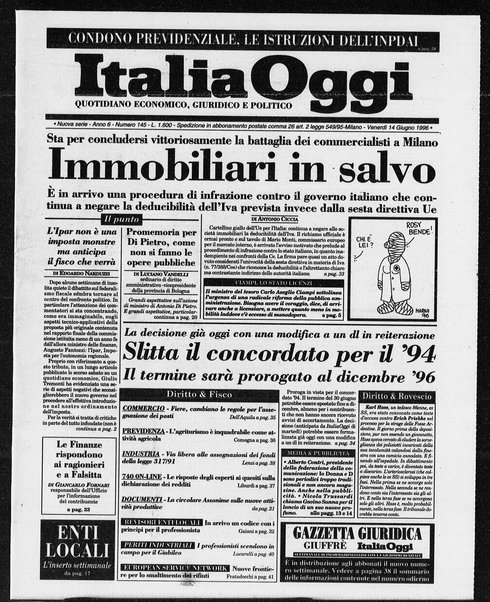 Italia oggi : quotidiano di economia finanza e politica